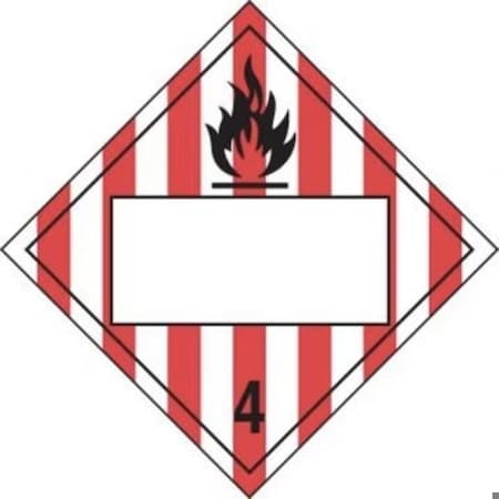 Accuform BLANK DOT PLACARD HAZARD CLASS 4 MPL4DG4AVP100 MPL4DG4AVP100
